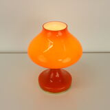All Glass Orange Table Lamp by Valasske Mezirici, 1970s