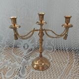 Antique metal chandelier with 3 arms