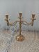 Chandelier ancien en métal avec 3 bras