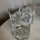 Set of 4 glasses cups whisky bubble closed Scandinavian crystal 1970