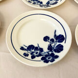 Set of 8 flat plates Badonviller Capucine – French earthenware