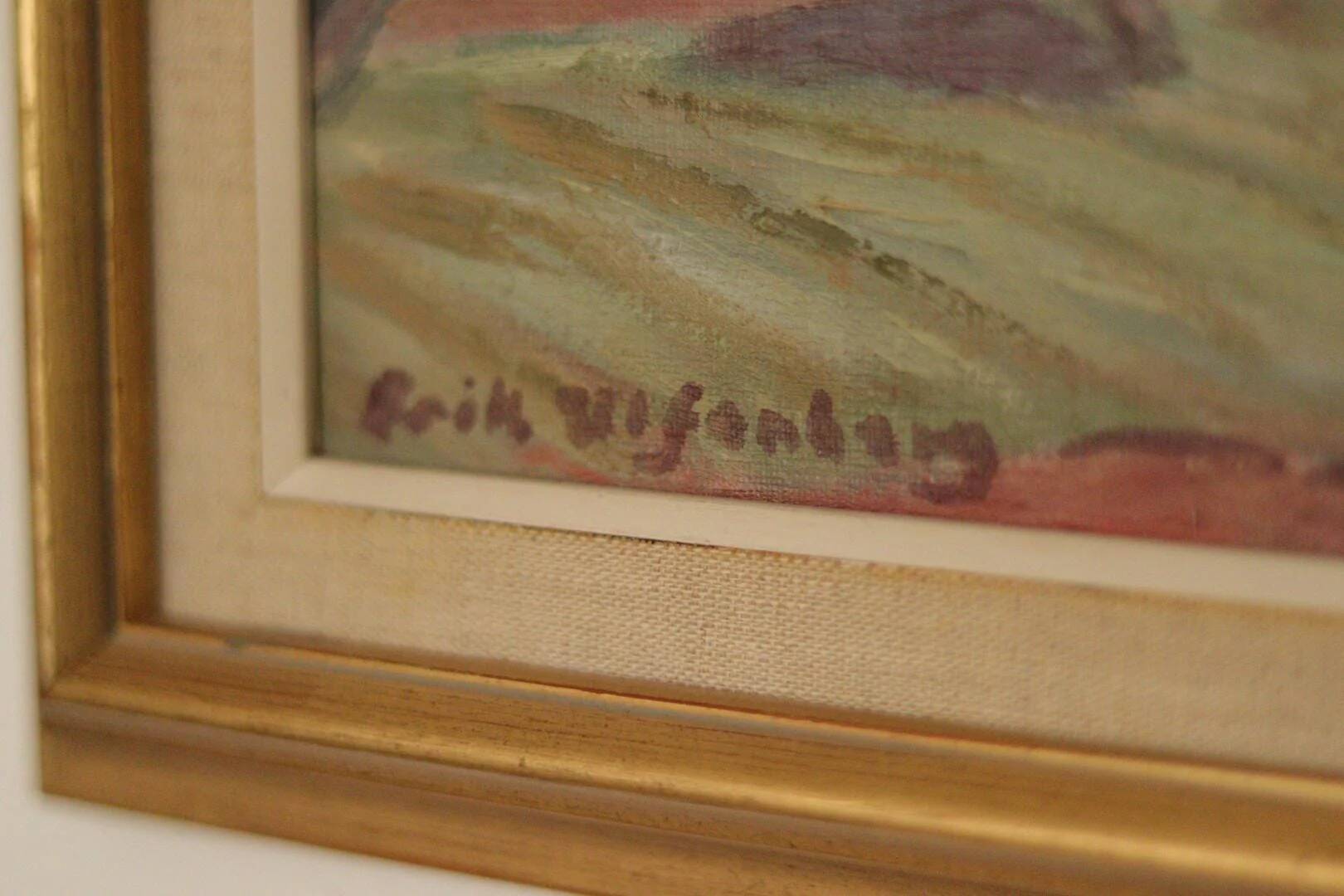 Paysage avec bâtiments par Erik Ulfonberg