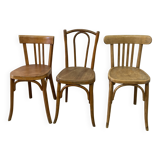 set of 3 mismatched bistro chairs