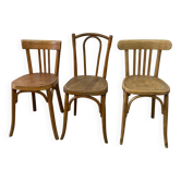 set of 3 mismatched bistro chairs