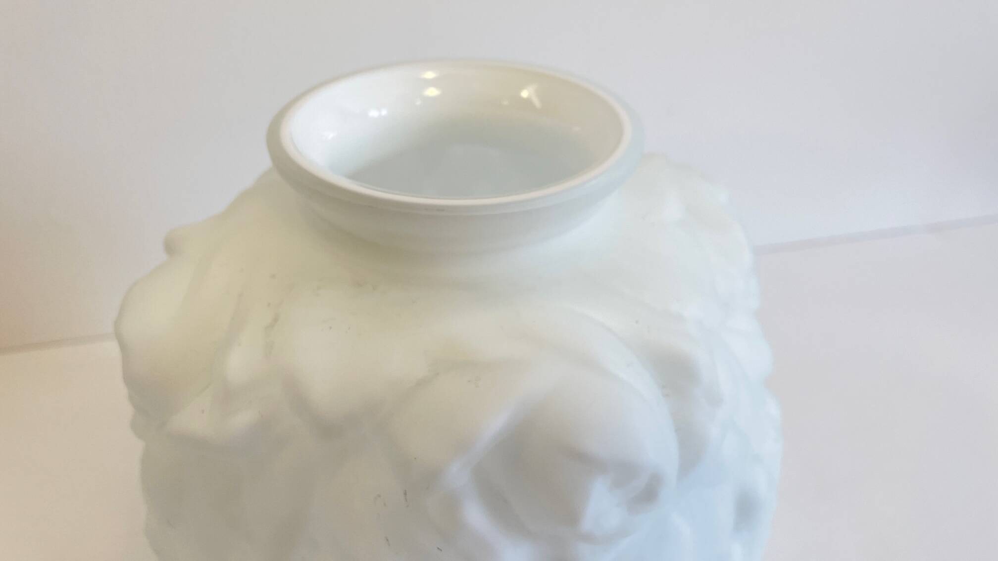 Art Deco glass paste ball vase