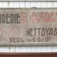former big wooden advertising sign