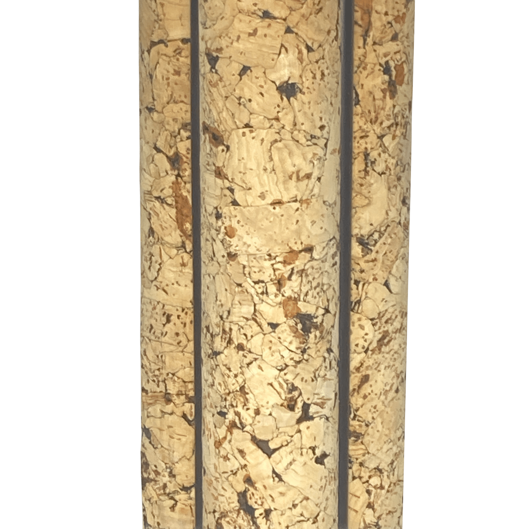 Large Cork and Black Metal Table Lamp, Germany, 1970s