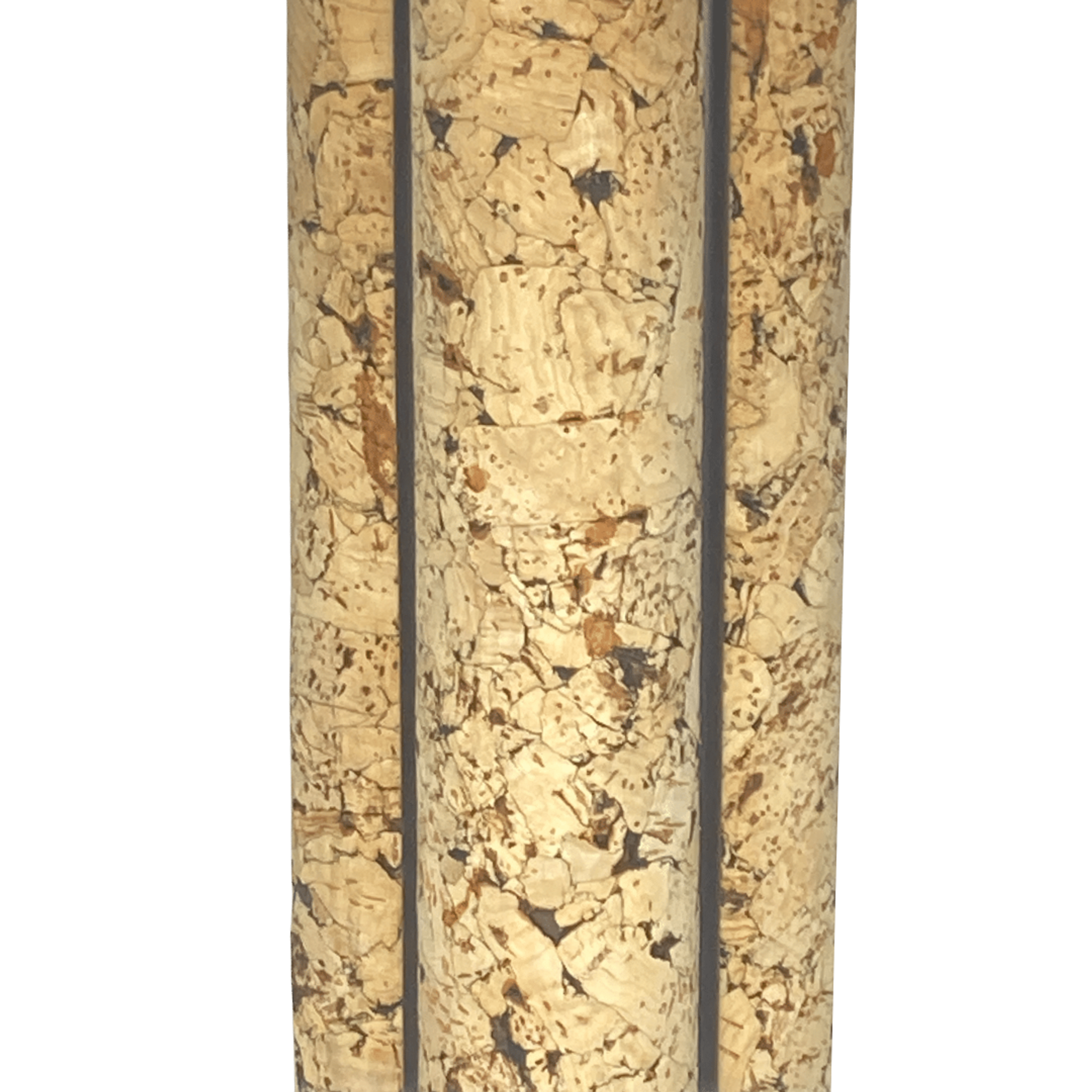 Large Cork and Black Metal Table Lamp, Germany, 1970s