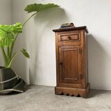 Rustic oak bedside table 1900