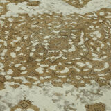 Handmade Oriental Decorative 1980s 290 cm x 365 cm Beige Wool Carpet