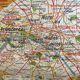Old School Map School PARIS & Surrounding Areas Numbers 24 & 24bis Vintage