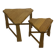 Vintage Scandinavian side tables made of solid wood circa 1970s