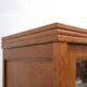 Vintage wooden glass bookcase cabinet