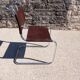 Chaise en cuir marron de Bersanelli modelé Spoletto