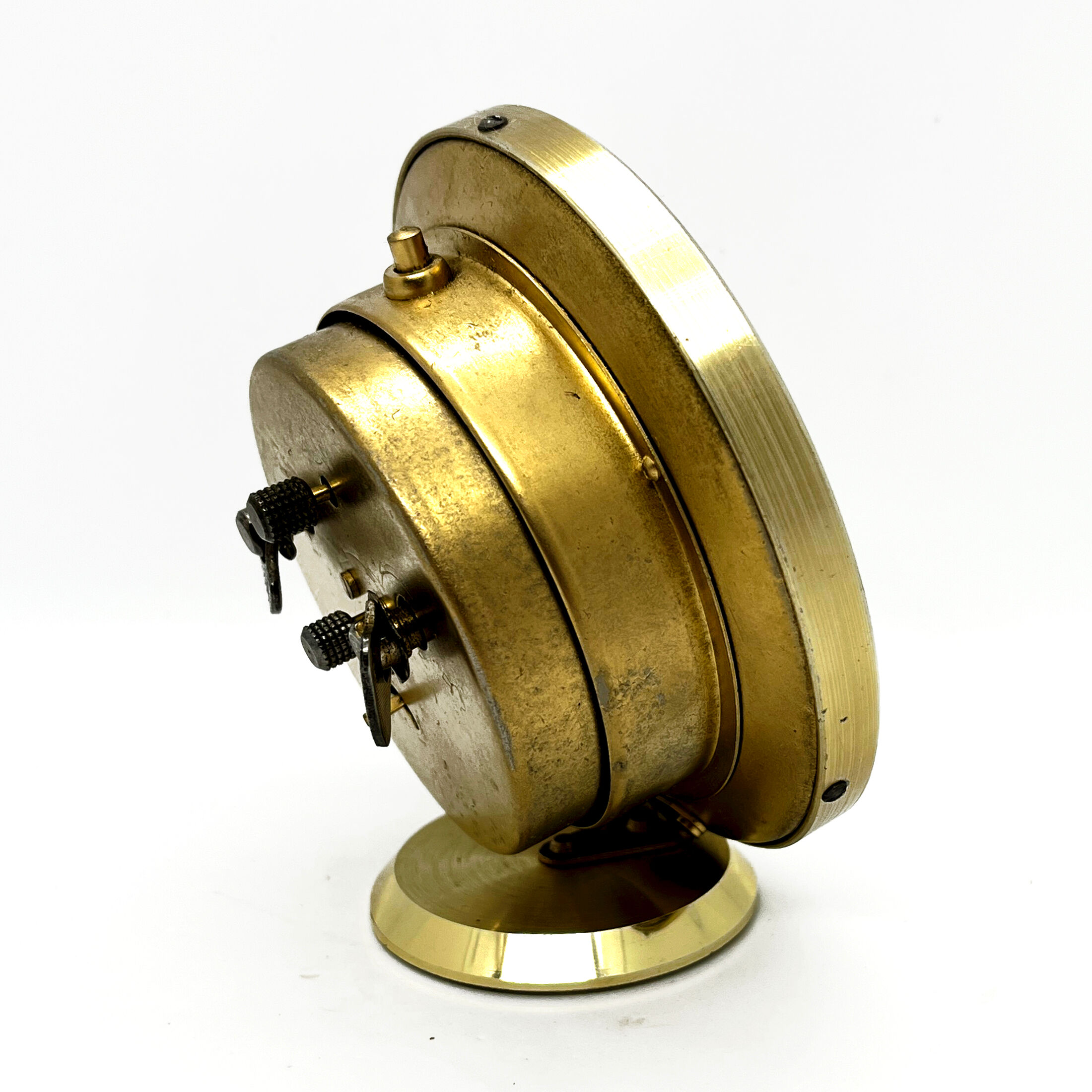 Brass alarm clock, UMF Ruhla, Germany, 1960s