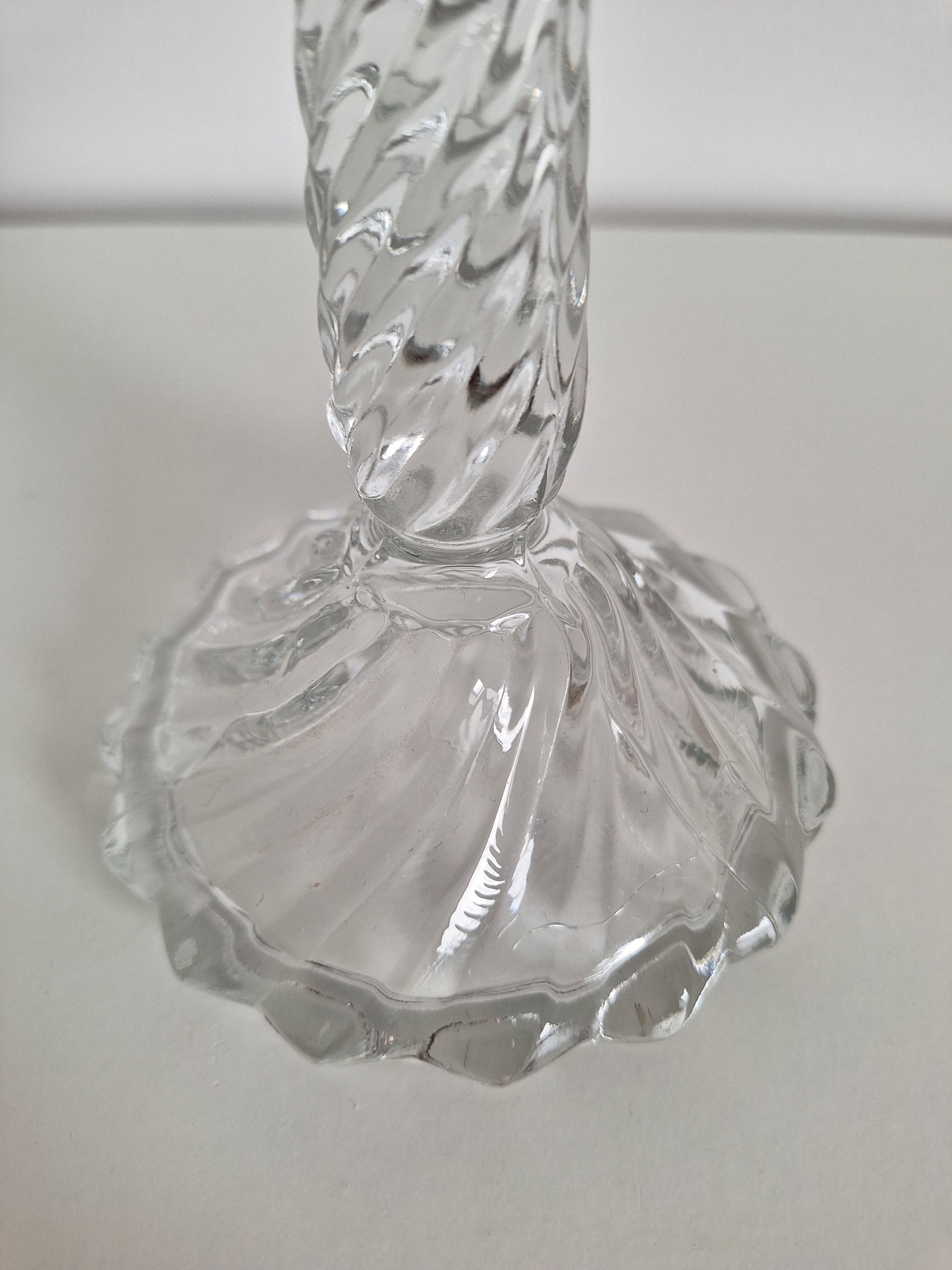 Vintage glass candle holder