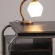 Danish Brass and Opaline Glass Desk Lamp, circa 1930s