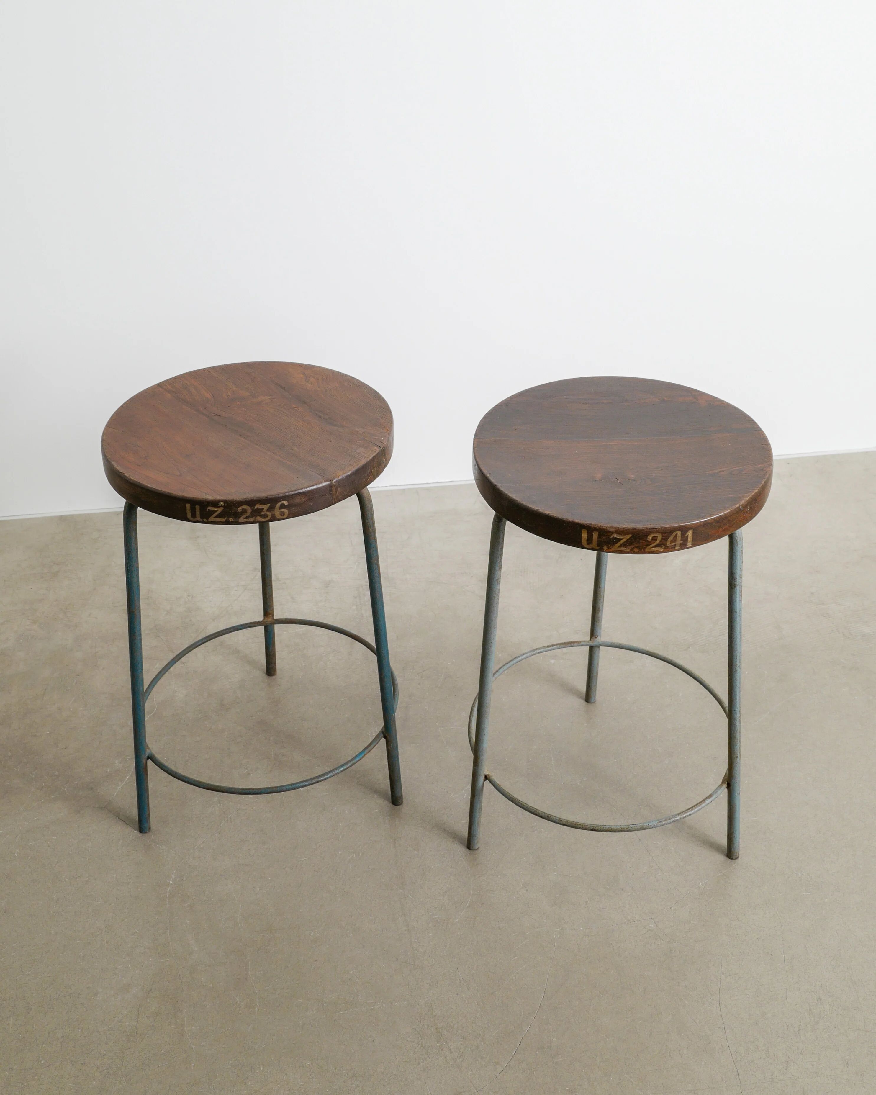 Pair of Pierre Jeanneret High Bar Stools, 1950s