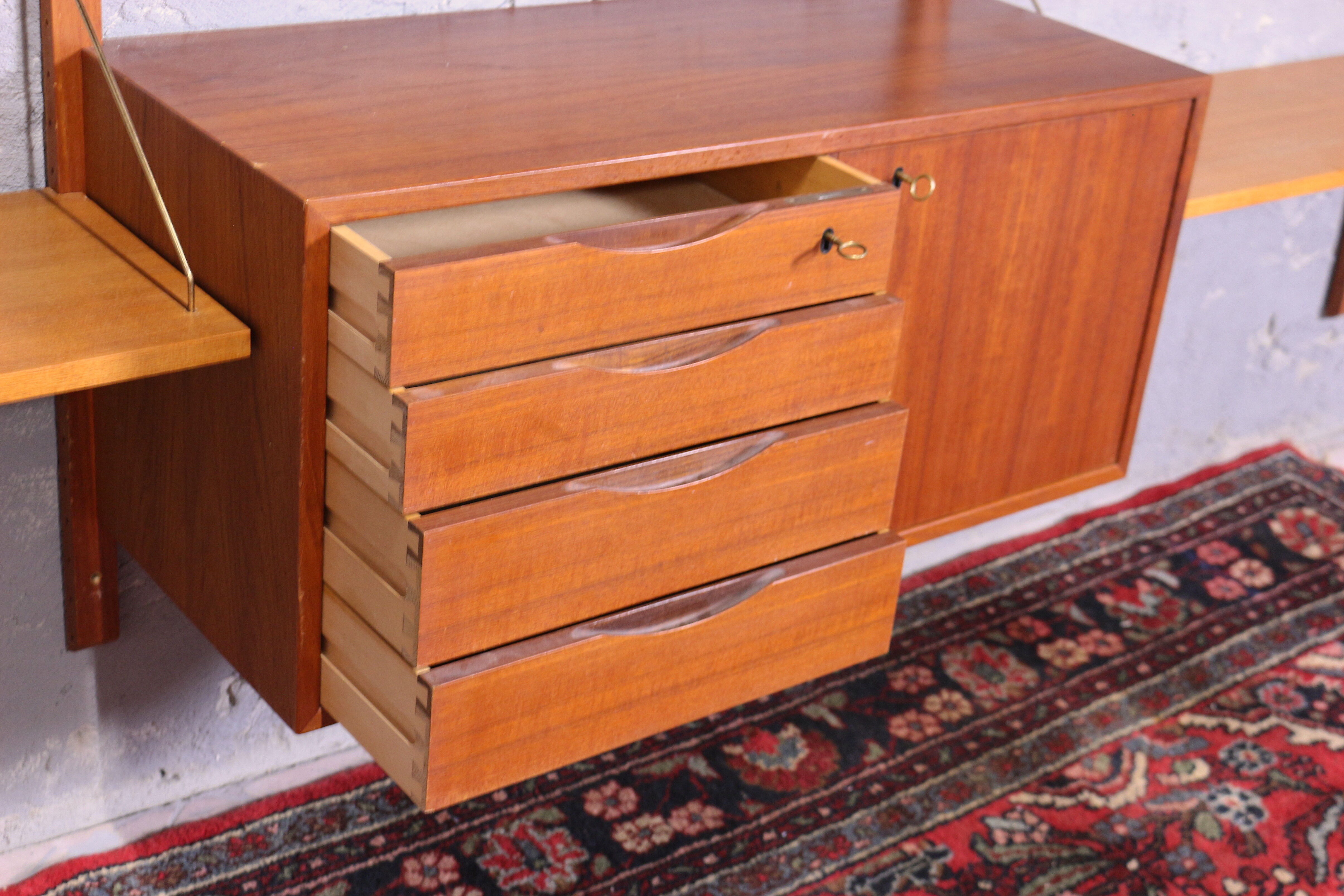 Mid century wall unit by Tørbjorn Afdal for Bruksbo, Norway 1960's