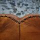 Vintage French leather moustache canapé, 1940s–1950s