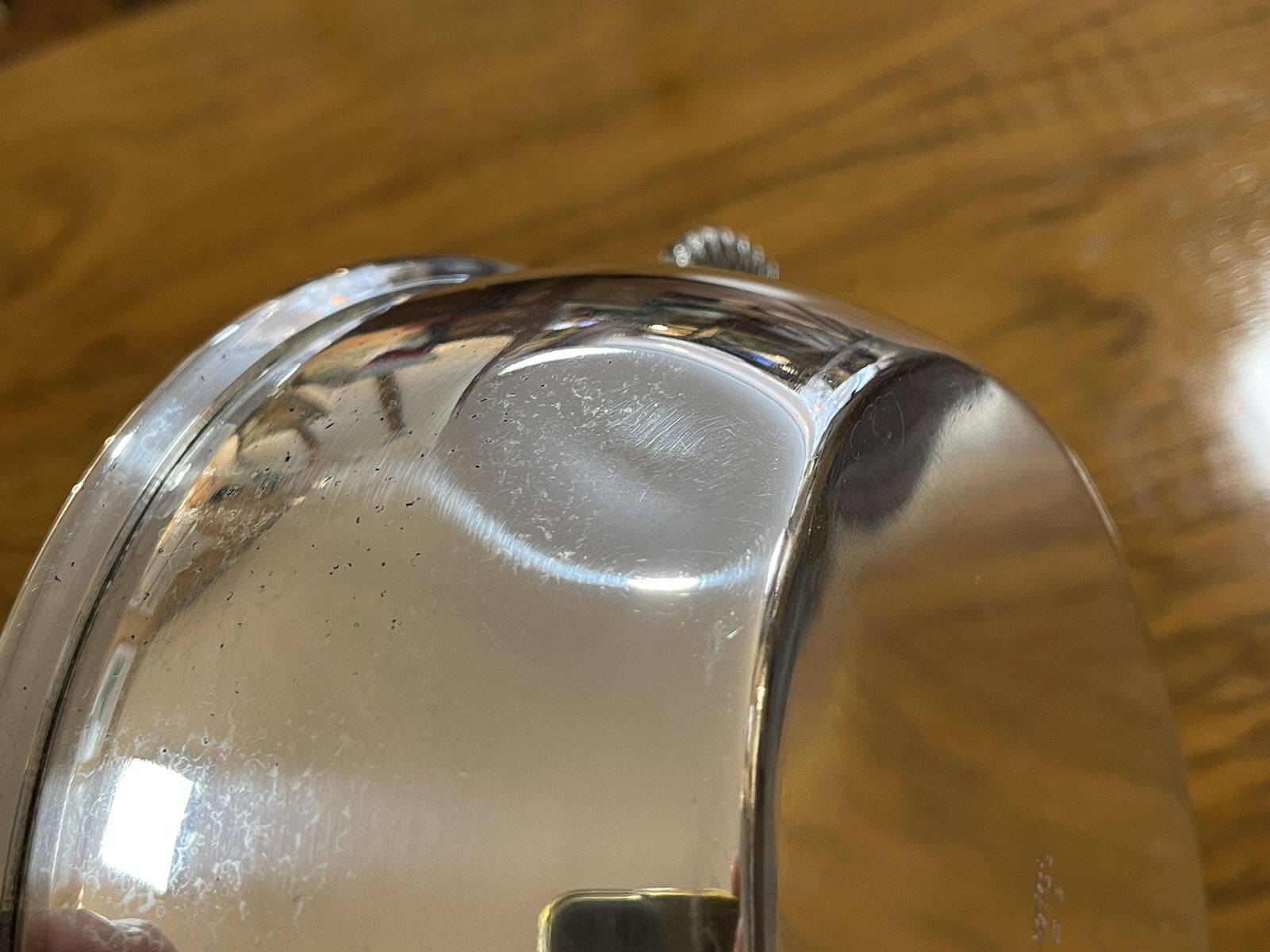 Vegetable dish and its tray in silver metal P.PLASAIT ORFEVRE