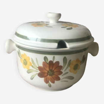 Sarreguemines earthenware soup tureen