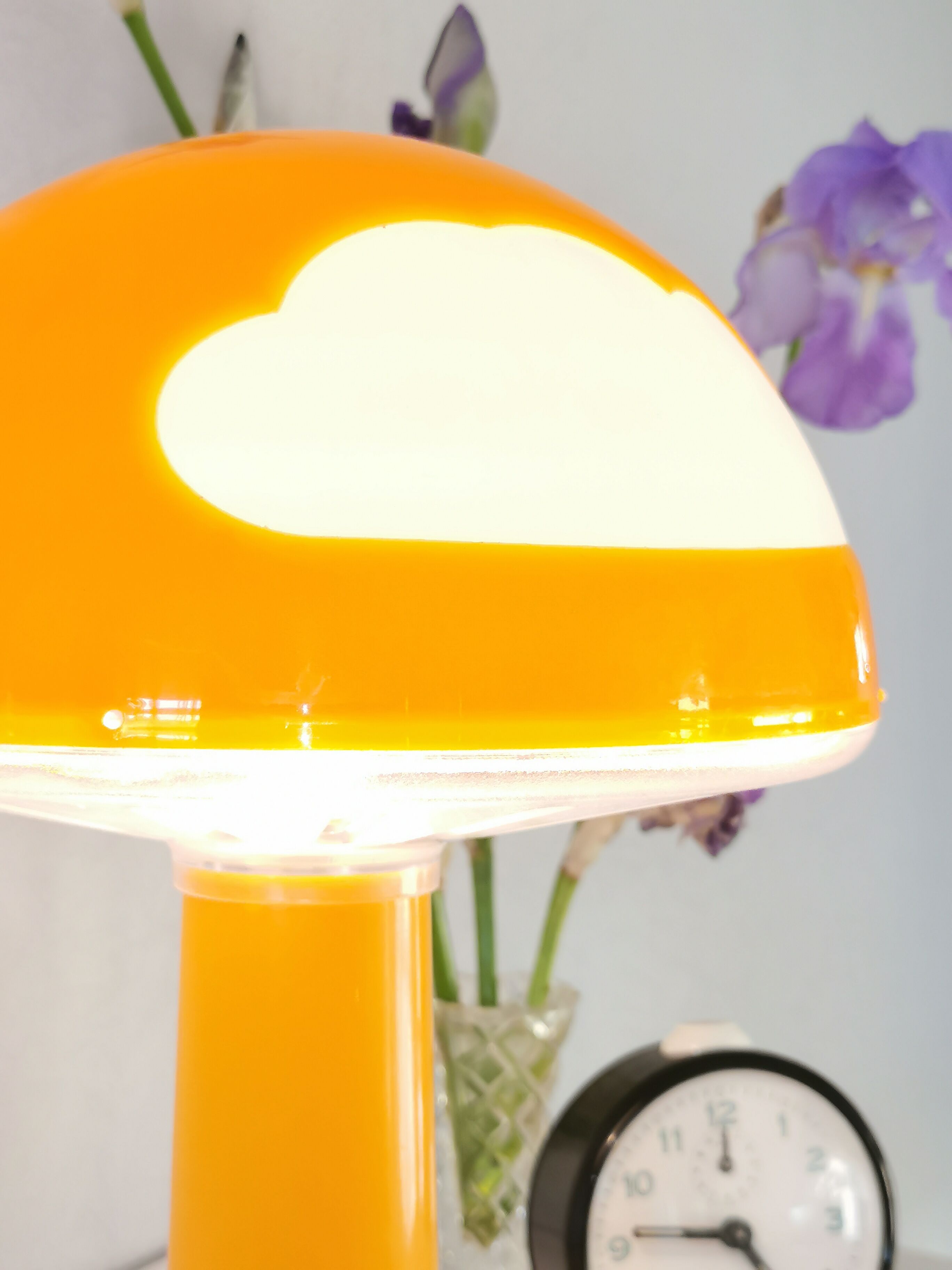 Mushroom lamp, orange cloud Skojig, henrik preutz design for Ikea, 1990