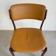 Ensemble de chaises vintage en skaï et palissandre