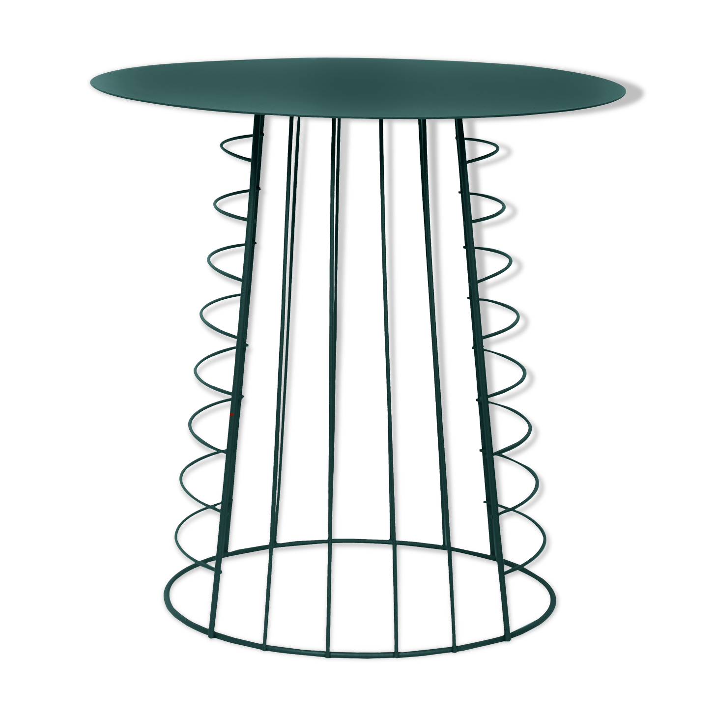 Peacock blue Disc side table