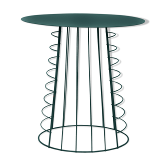 Peacock blue Disc side table