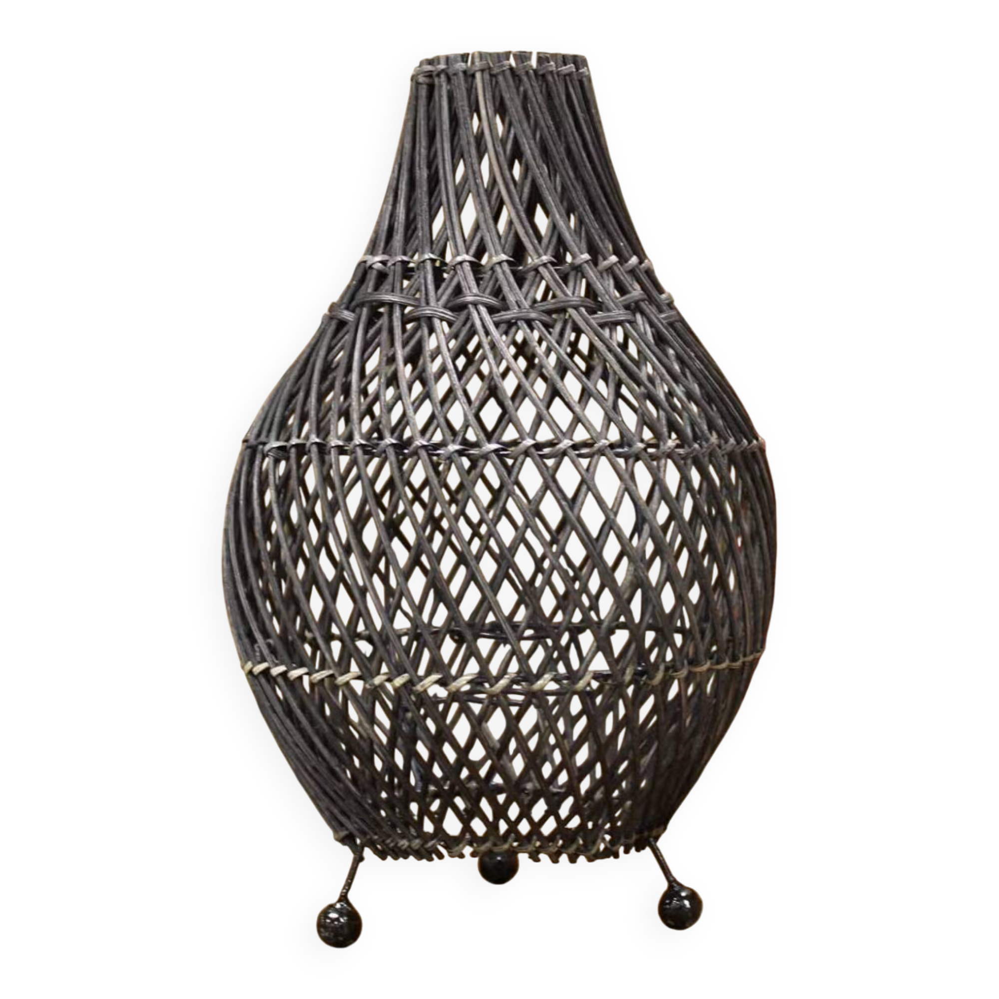 Rattan Table Lamps - Black