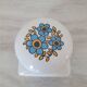 Ceramic storage pot with blue flower pattern Tauntun Vale / England
