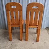 Pair of pine chairs