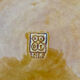 Vintage enamelled ceramic plate - geometric design - 24 cm - F