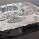 vintage 858g crystal ashtray / pressed mold