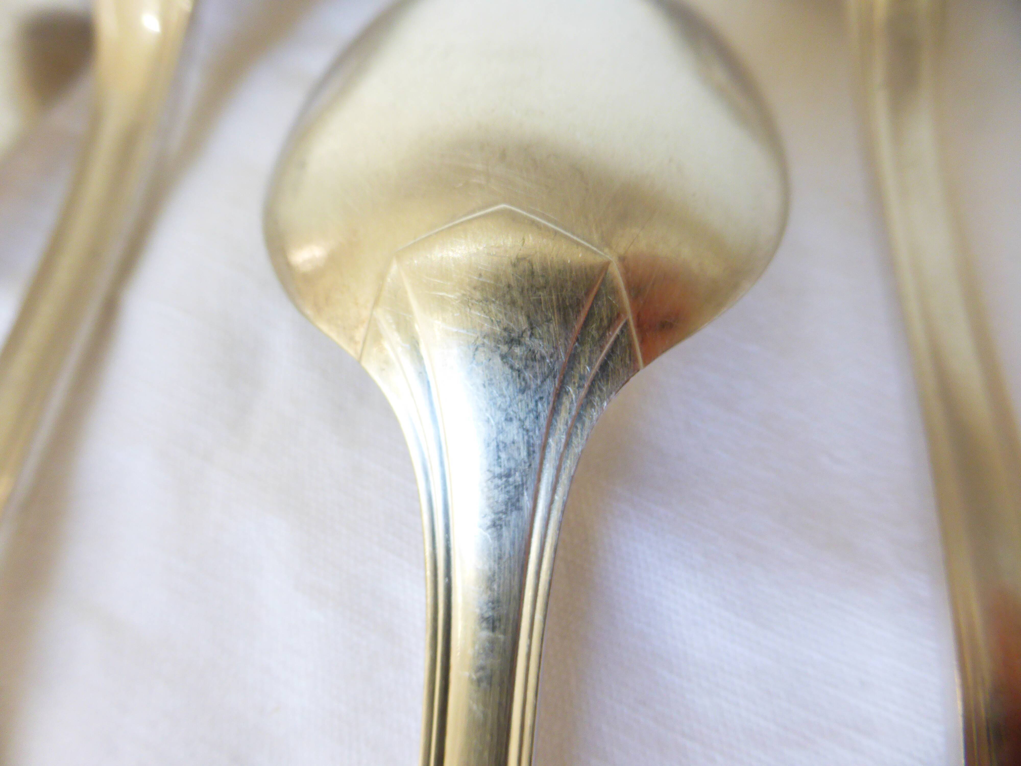 6 cuillères à soupe Christofle de style art déco 220672