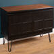 Retro 1960s painted nathan squares sideboard tv cabinet on hairpin legs