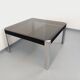 Vintage Italian square dining table by Faleschini for Mariani glass