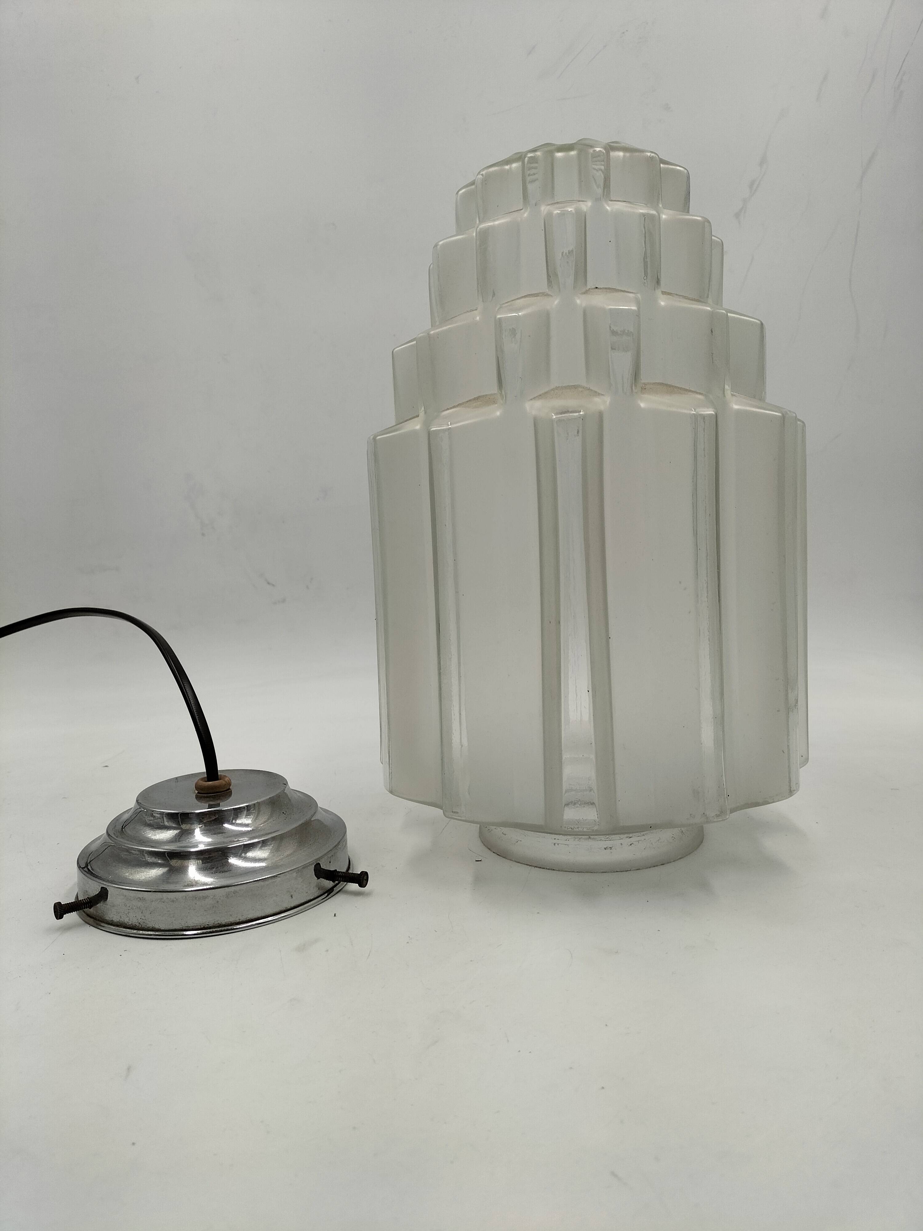 Art deco pendant light "skycraper"