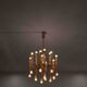 Grand lustre tubulaire Sciolari en laiton, Italie années 1960