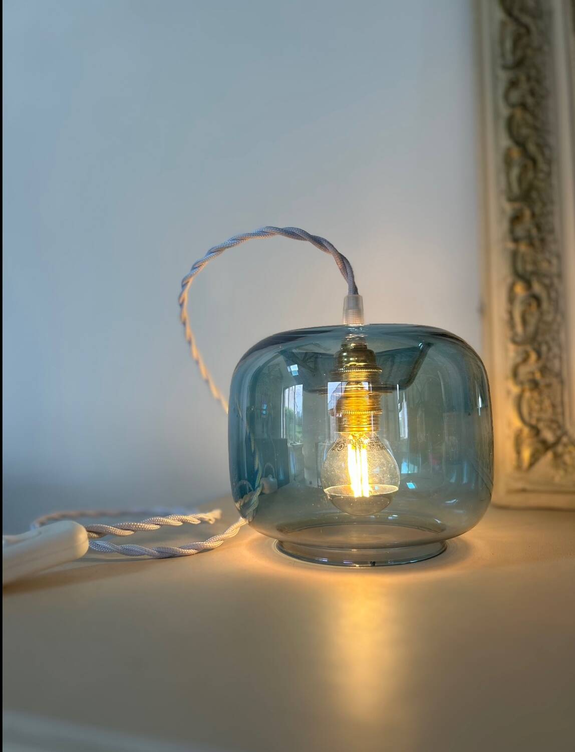 Modern globe pendant light 1970