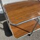 Folding dessert trolley / mid-century service cart in chrome and formica