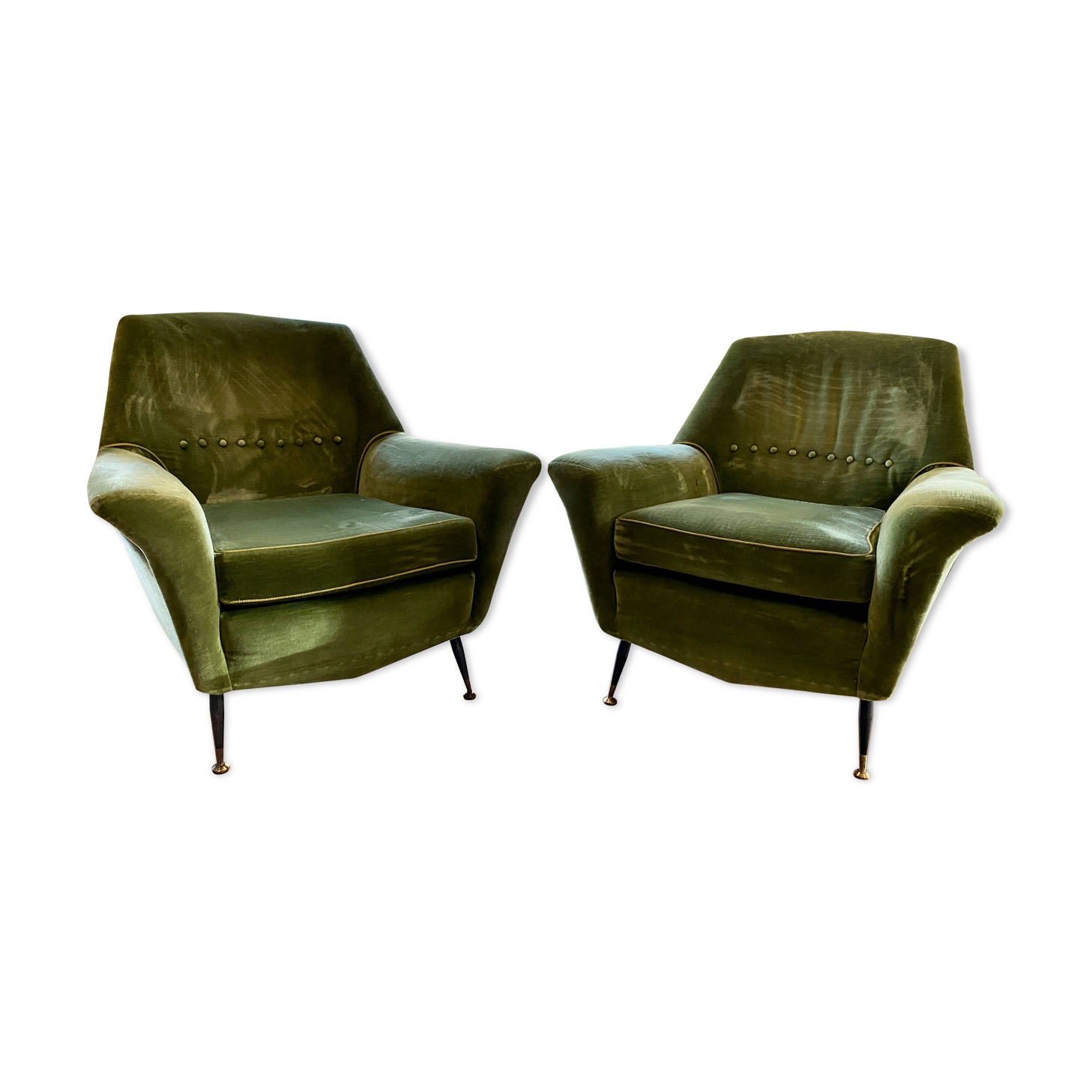 Suite de 2 fauteuils de style Gio Ponti - Suite de 2 fauteuils de style Gio Ponti