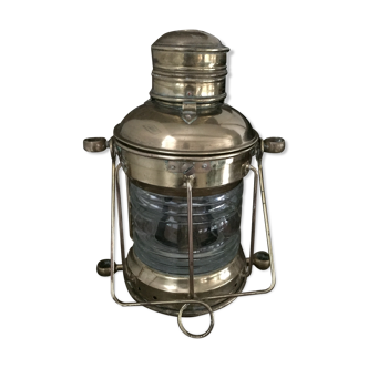 Old electrified brass cargo lamp