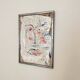 Modern Abstract Painting, Acrylic on Wood, Framed
