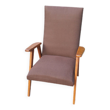 Fauteuil de style scandinave en hêtre, 1950