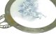 Art Nouveau tray, silver-plated brass, white porcelain, Austria, early 20th century