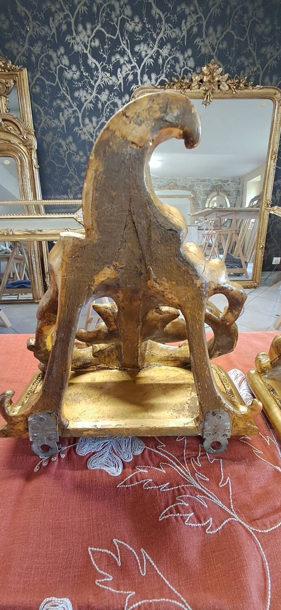 Pair of 19th century wall consoles 33x30