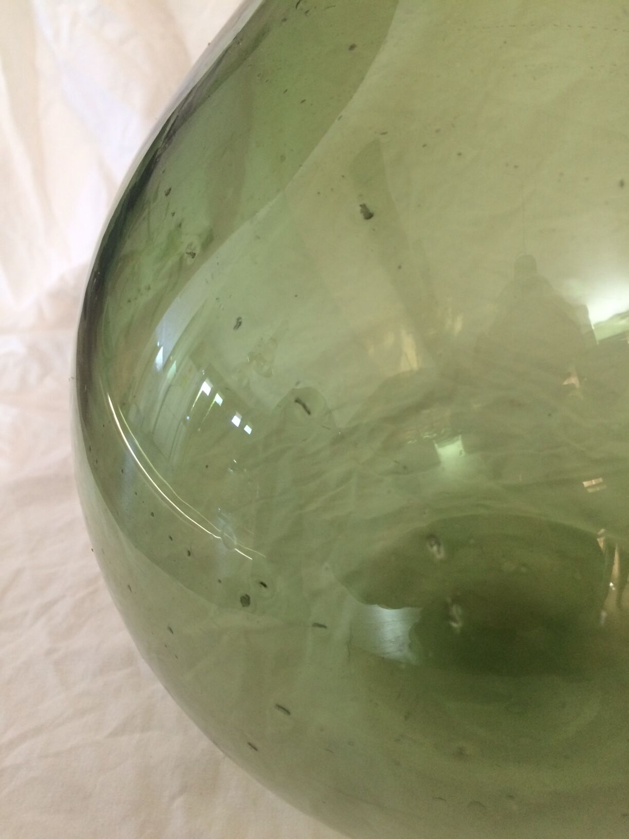 Demijohn, capacity estimated around 12 l