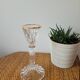 Crystal candlestick with golden rim